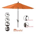 Amauri Outdoor Living 9' x 7' Rectangular Push Bottom TILT Market Umbrella-Starring Grey Frame (Fabric:Sunbrella-Tuscan) 71123-104-CS12304